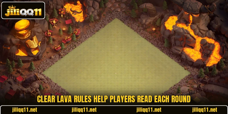 Clear lava rules help players read each round Clear lava rules help players read each round