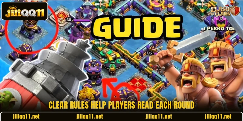 Clear rules help players read each round Clear rules help players read each round