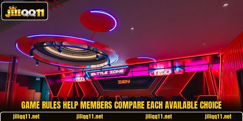Game rules help members compare each available choice Game rules help members compare each available choice