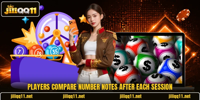 Players compare number notes after each session
