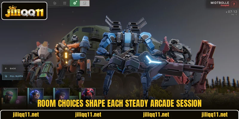 Room choices shape each steady arcade session Room choices shape each steady arcade session