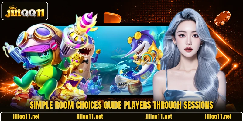 Simple room choices guide players through sessions Simple room choices guide players through sessions