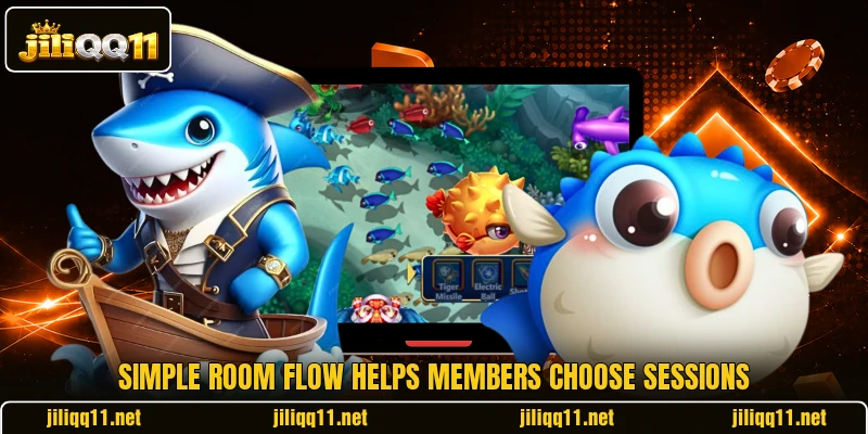 Simple room flow helps members choose sessions Simple room flow helps members choose sessions