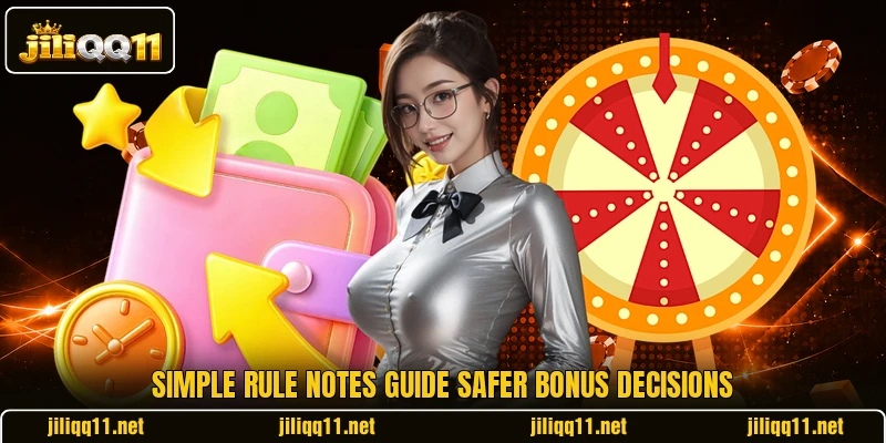 Simple rule notes guide safer bonus decisions